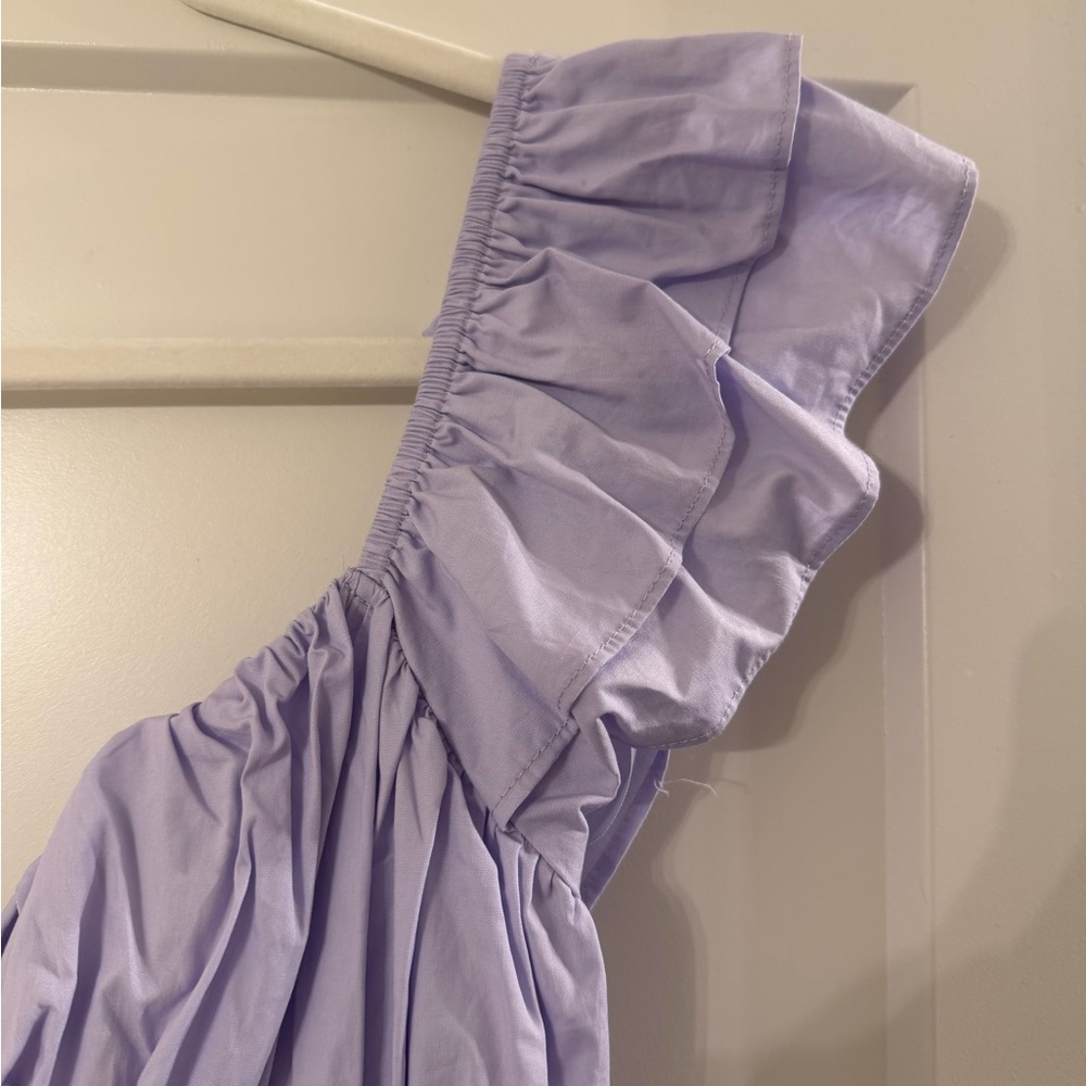 Lilac Ruffle Sleeve Dress - Picture 4 of 9